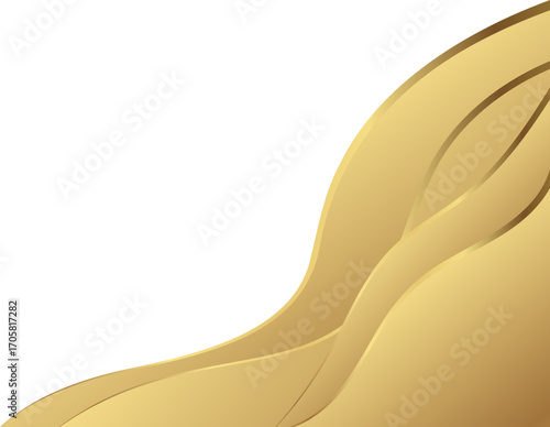 Gold Gradient Vector Corner Element