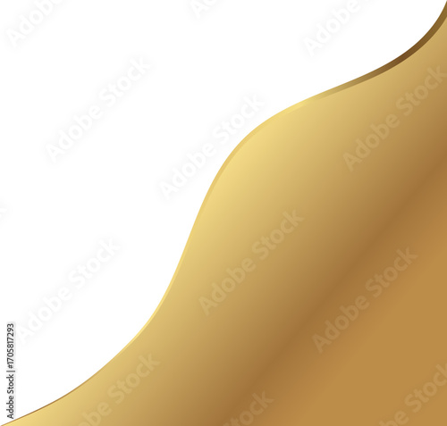 Gold Gradient Vector Corner Element
