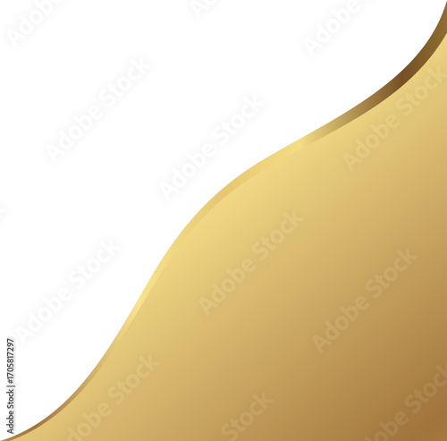 Gold Gradient Vector Corner Element