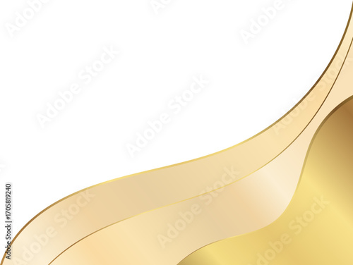 Gold Gradient Vector Corner Element
