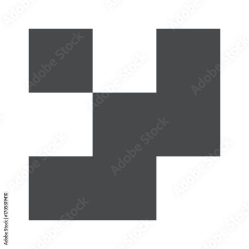 Brutal contemporary geometric figures print