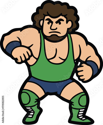 vector silhouette of a wrestler