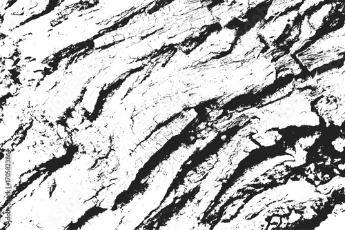 Grunge Black and White Texture Overlay, Abstract Distressed Vintage Background, Aged Rough Surface Design Element, Monochromatic Weathered Wall Texture