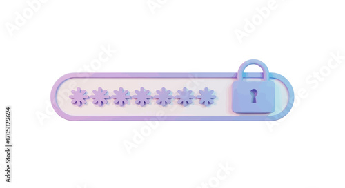 Secure login interface with password input and padlock icon, representing digital security and privacy.