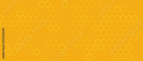 Yellow Hexagon Background . Abstract Honeycomb Pattern Design for web, wallpaper, app or print