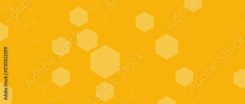 Yellow Hexagon Background . Abstract Honeycomb Pattern Design for web, wallpaper, app or print