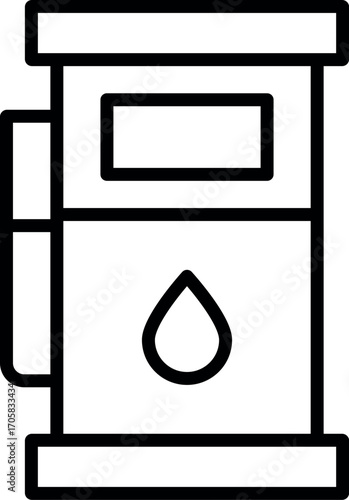 Motorway Gas Pump Station Icon Vector