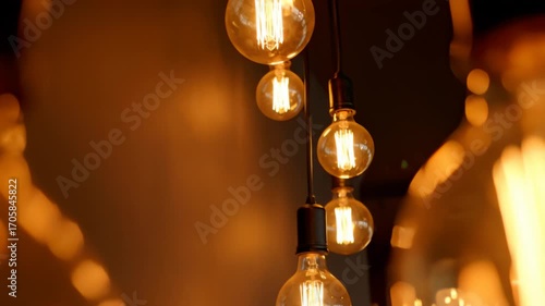 Vintage Filament Bulb Cluster Blooms in Warm Ambience