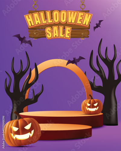 Vector Podium Halloween Sale
