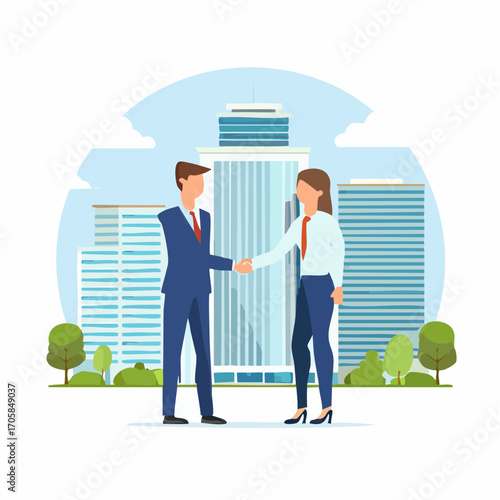 Handshake zwischen Geschäftspartnern