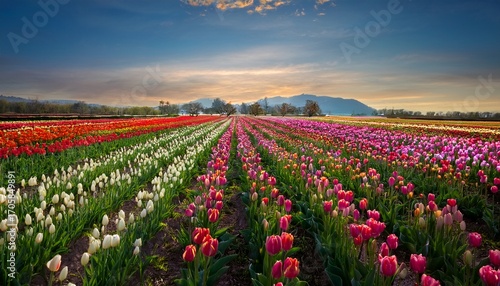 Wallpaper Mural Field Of Tulips Torontodigital.ca