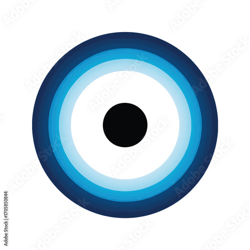 A classic blue Nazar Boncuk the traditional Turkish Evil Eye amulet for protection and good luck.