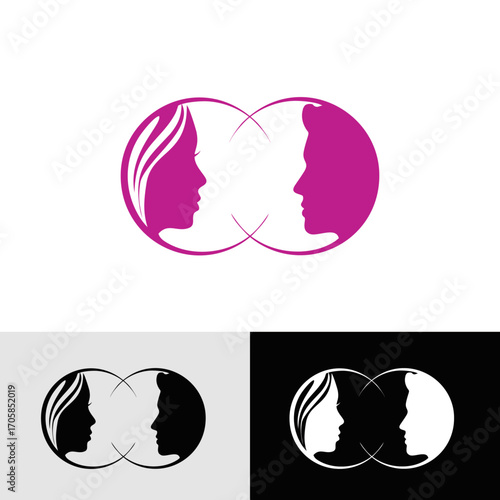 Couple love logo