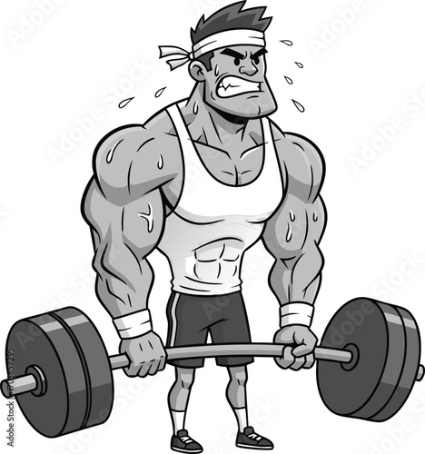 man with dumbbell