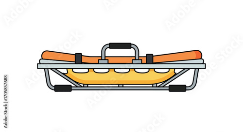 Simple Cartoon Illustration of an Emergency Stretcher.
