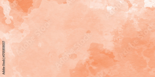 abstract Soft peach and orange watercolor wash background texture, vibrant orange watercolor wash texture background, geometric rumpled triangular low poly style graphic background.
