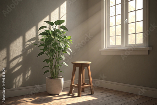 interior of a room with flowers