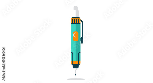 Modern Insulin Pen Medical Device for Diabetes Treatment.