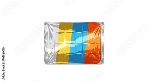 Rectangular Glass Tray with Colorful Interior Design.