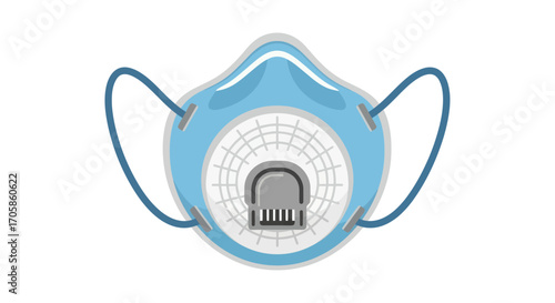 Light Blue Protective Face Mask with Filter Design.