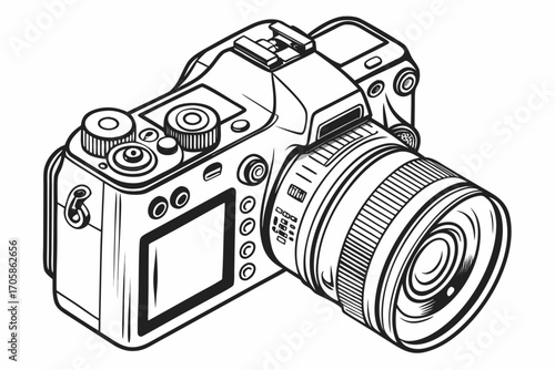 digital slr camera with clipping path