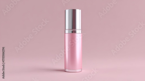 Premium cosmetic pump bottle packaging studio mockup beauty container pink environment for seo impact