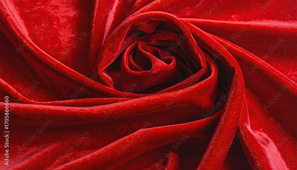 Obraz premium Crimson Velvet Swirl Rich Texture Close Up Soft Plush Fabric Dark Red Tones Abstract Pattern Material Design Elegant Luxurious Cloth
