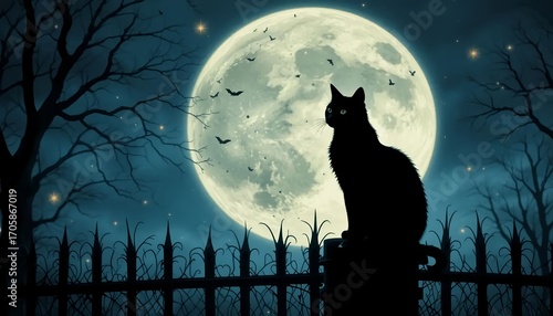 Midnight Cat Silhouette