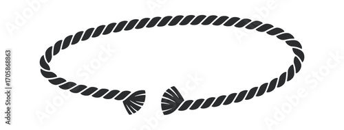 Rope frame oval shape decoration