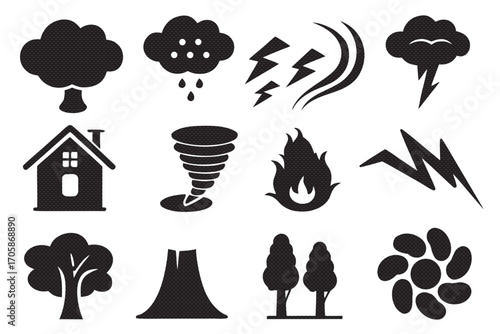 Collection of natural disaster icons
