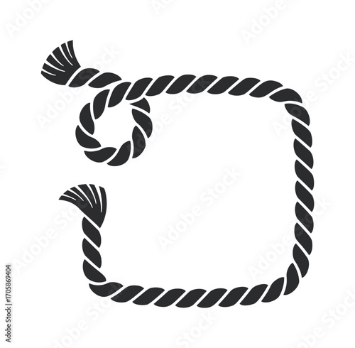 Nautical rope border frame design