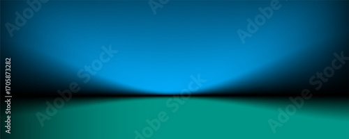 Abstract gradient podium background. Empty blue and green 3D studio background. Clean scene for product presentation mockup template. eps 10