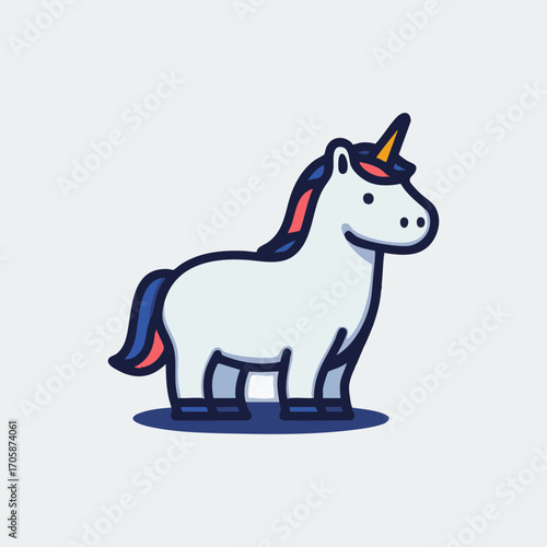 Cute Mythical Unicorn Standing Still