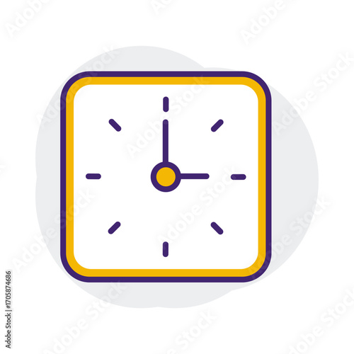 Clock Hour Timer Deadline Countdown Vector Icon with Editable Stroke