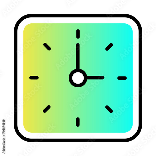 Clock Time Watch Alarm Schedule Vector Icon with Editable Stroke