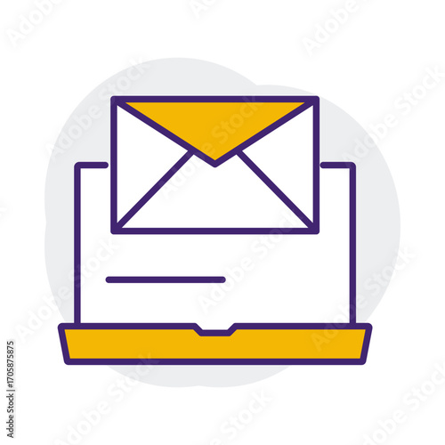 Email Envelope Send Inbox Digital Vector Icon with Editable Stroke