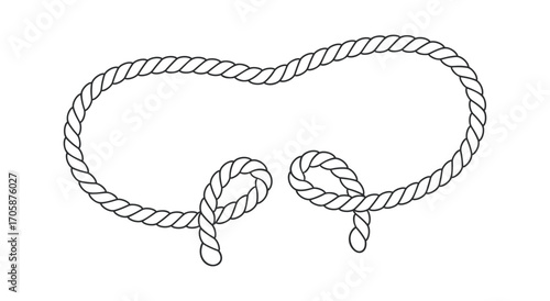 Rope border creative curved shape