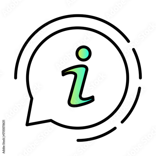Info Information Help Support Guidance Vector Icon with Editable Stroke