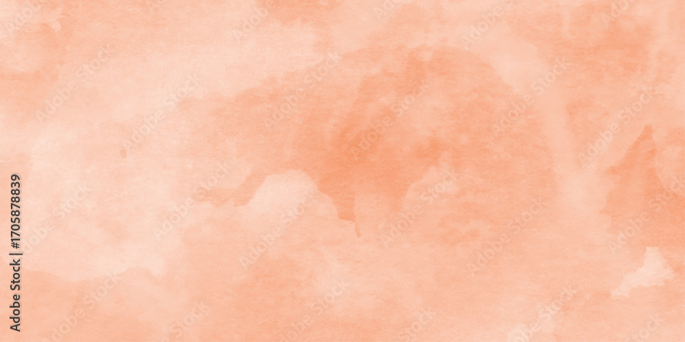 Fototapeta premium orange watercolor wash texture background, geometric rumpled triangular low poly style graphic background, soft textured on wet white paper orange watercolor.