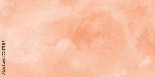  orange watercolor wash texture background, geometric rumpled triangular low poly style graphic background, soft textured on wet white paper orange watercolor.