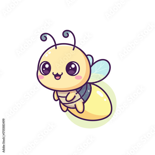 a cute little fireflies illustration