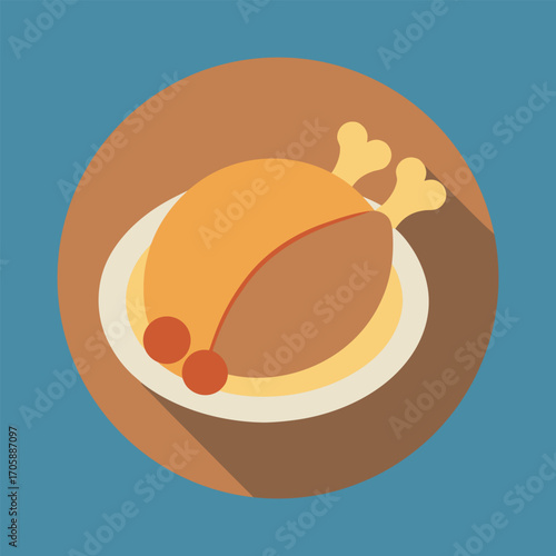 Delicious chicken legs plated appetizing meal food dish dinner