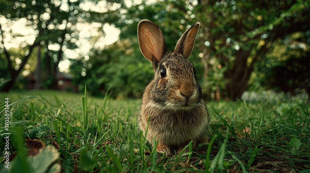 Fototapeta premium Rabbit on Grass