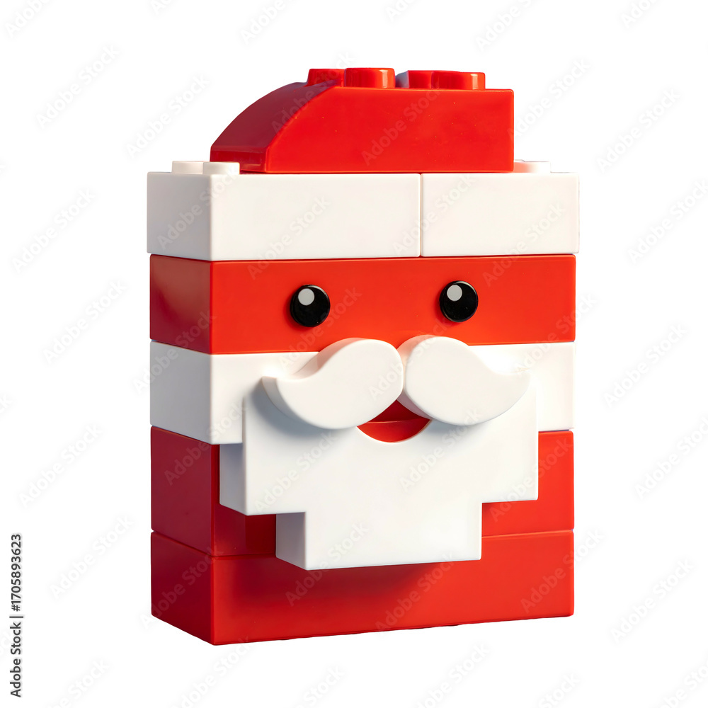 Fototapeta premium Lego santa face building toy