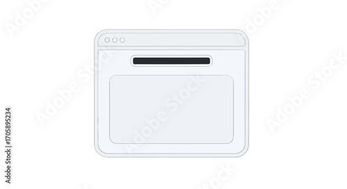 Generic White Rectangular Slot with Dark Opening.