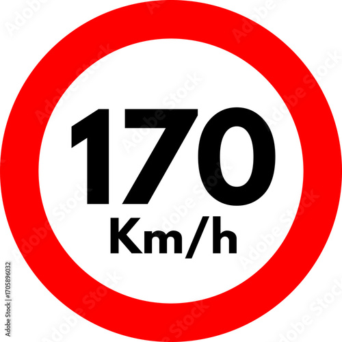 Speed Limit 170 km Sign