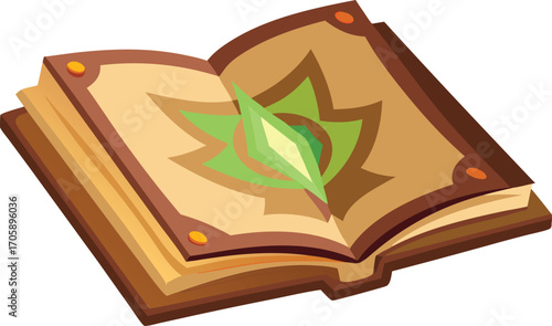 An open book with green leaves and a growing tree symbolizes the magic of reading and the deep connection between education, knowledge, and nature