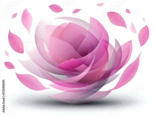 Exquisite pink rose blossom, a closeup of petals and delicate beauty in nature's embrace