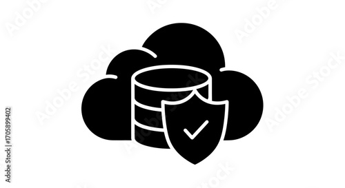 Secure Cloud Database Icon.