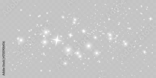 Magical glowing bokeh lights with sparkles on soft blurred background. Elegant dreamy festive atmosphere.